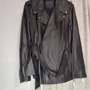 Women’s Delphine Belted leather Jacket